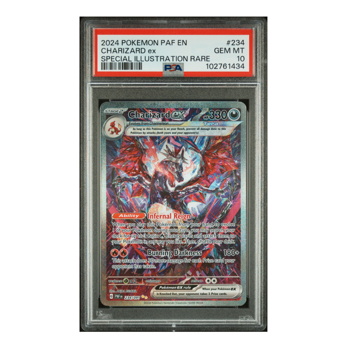 Zerek Collects - Charizard ex – Paldean Fates #234 – PSA 10