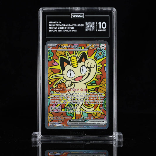 Meowth ex – Perfect Order #121 – TAG Grade 10
