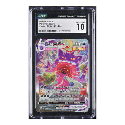 Gengar VMAX – Fusion Strike #271/264 – CGC 10 Gem Mint
