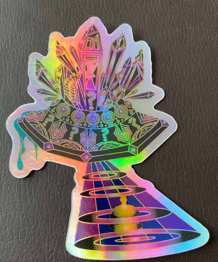 Holographic Tipper Spaceship Sticker